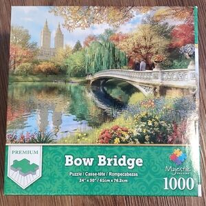 Majestic Bow Bridge Puzzle - Green and Blue